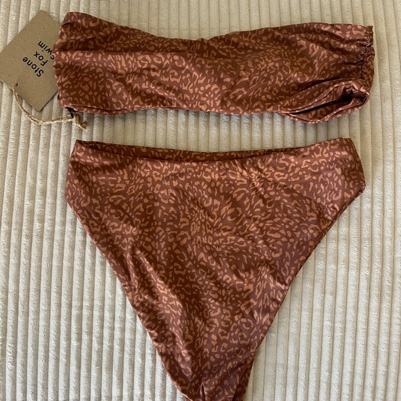 Stone Fox Swim Rust Leopard Bikini - Picture 2 of 2